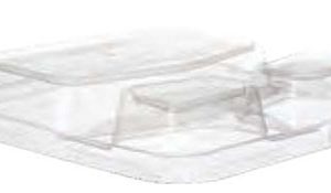 9in 3-Compartment Square Lid 229x229x38mm – PLA
